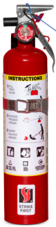 Extincteur Strike First ABC 2,5 lb avec support pour véhicule